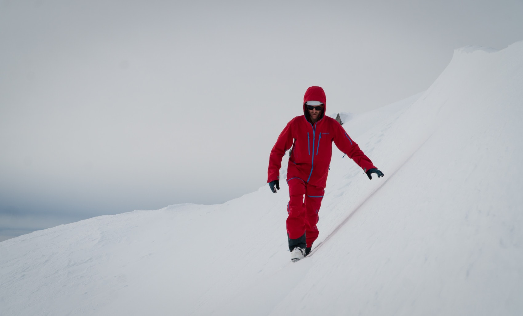 skier coming back from rogers peak