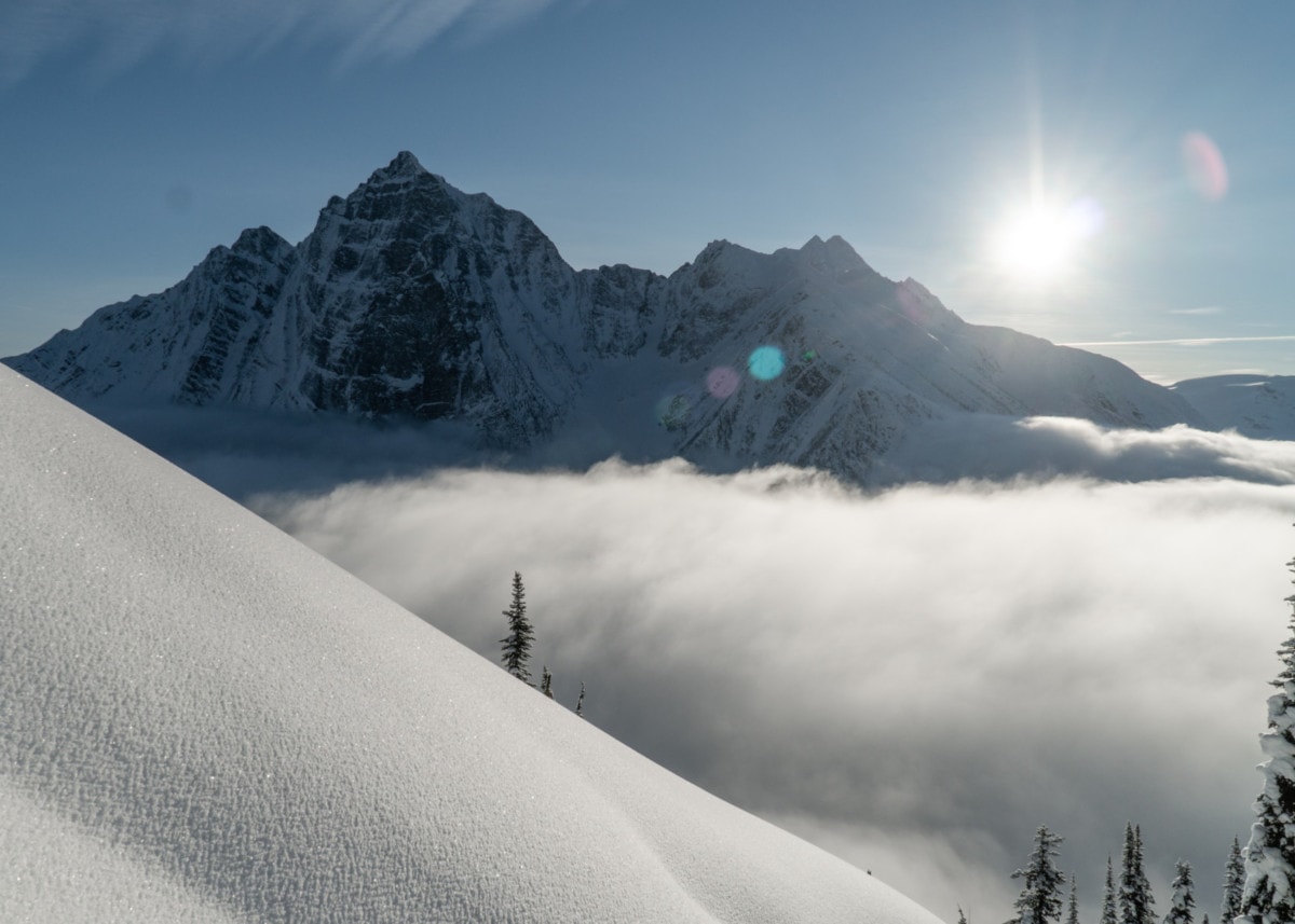 mt macdonald with the rising sun