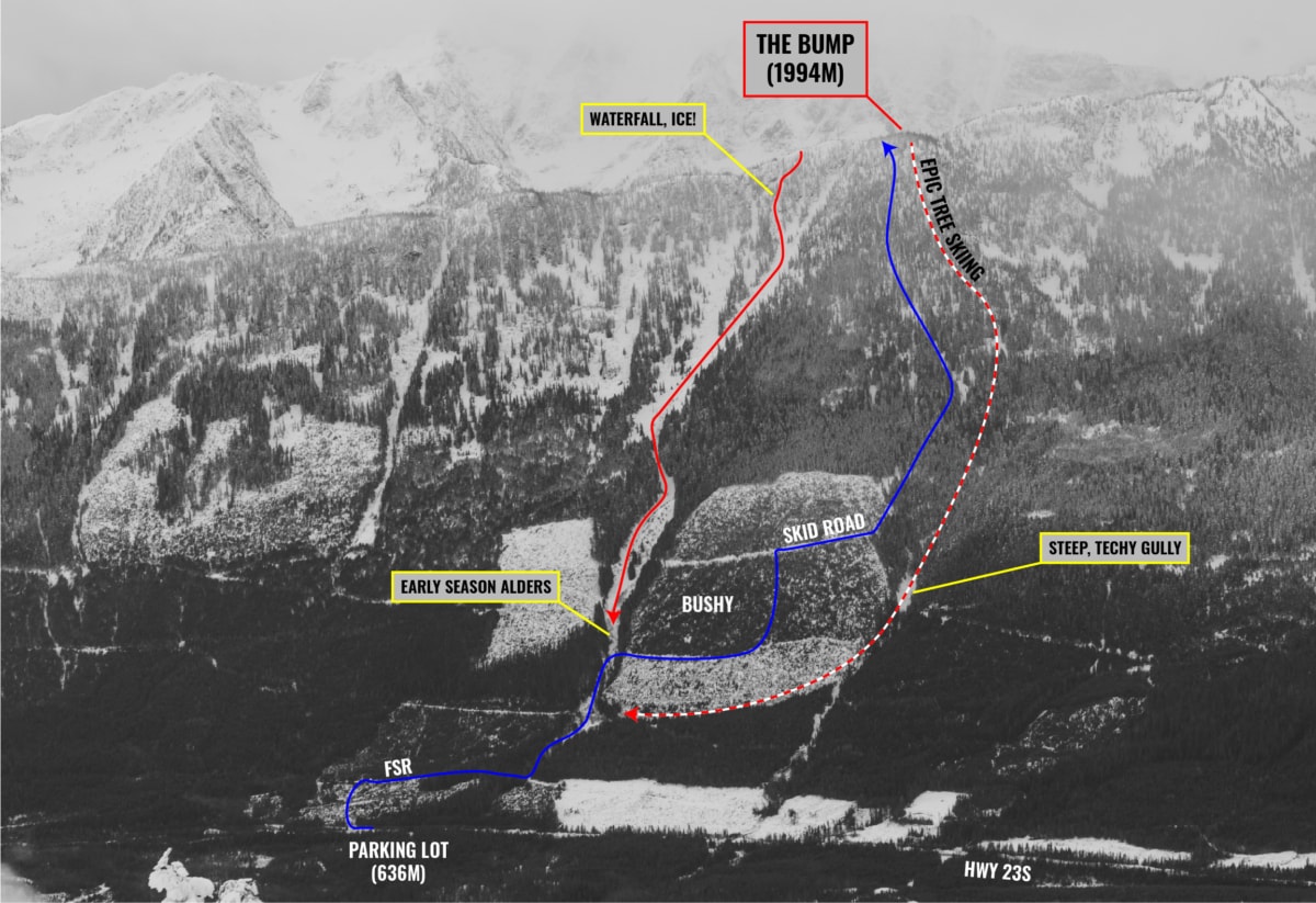 begbie shoulder route overlay