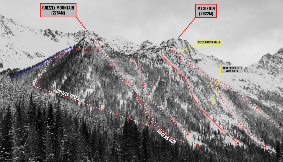 view of grizzly shoulder and puff daddy with overlay