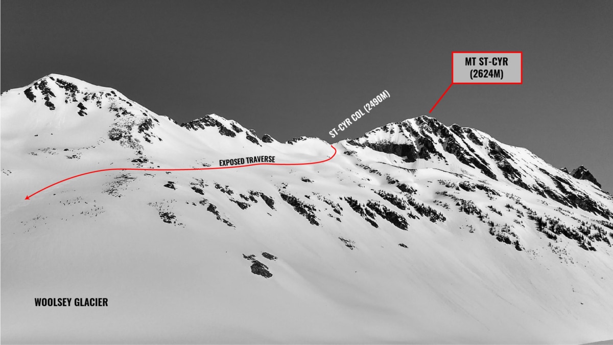 descent from st cyr west ridge and steamboat col