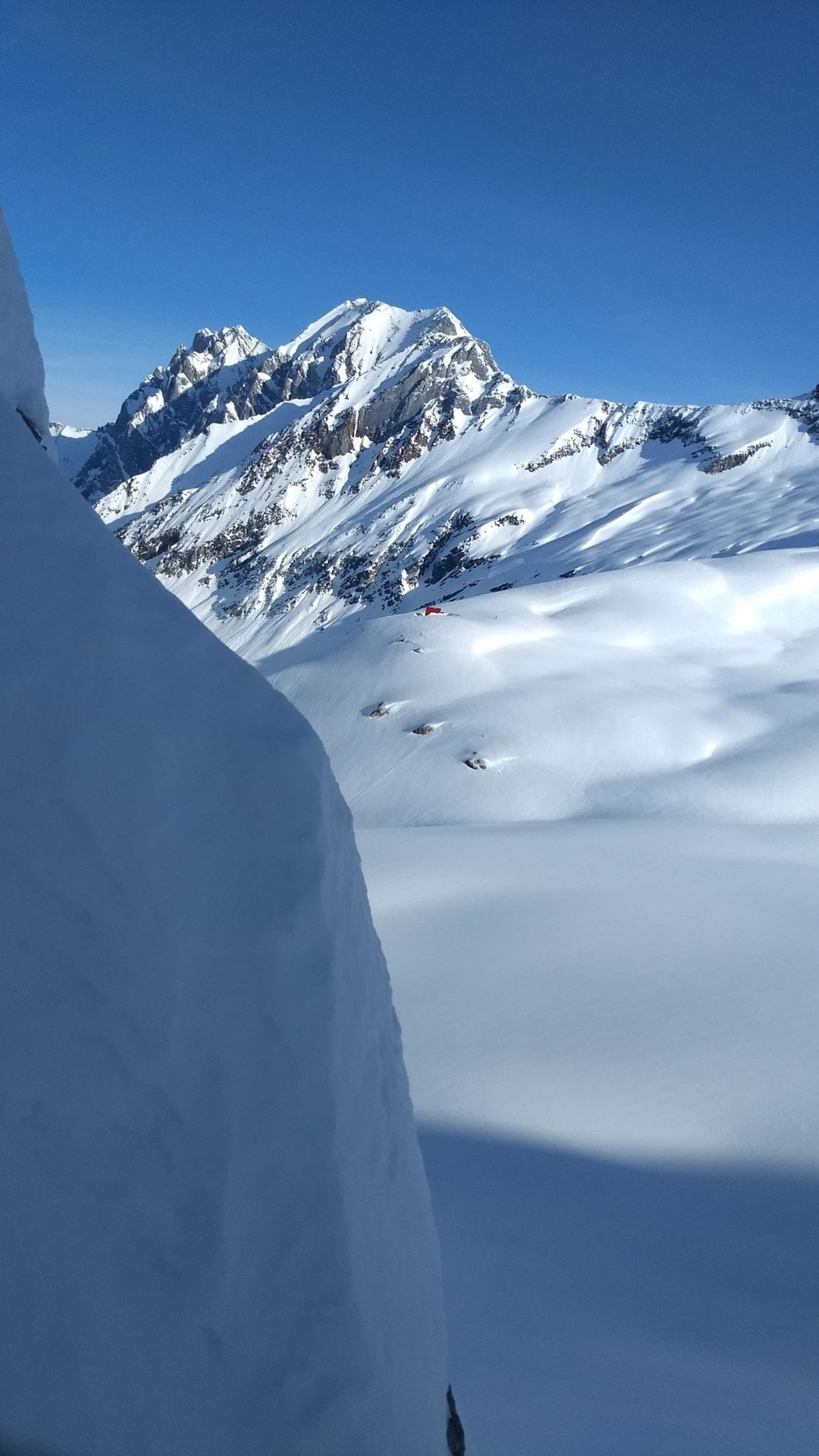 view of the moloch chalet on the bostock revelstoke traverse