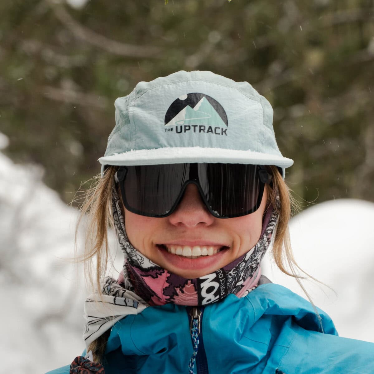 kaitlin wearing the uptrack cap