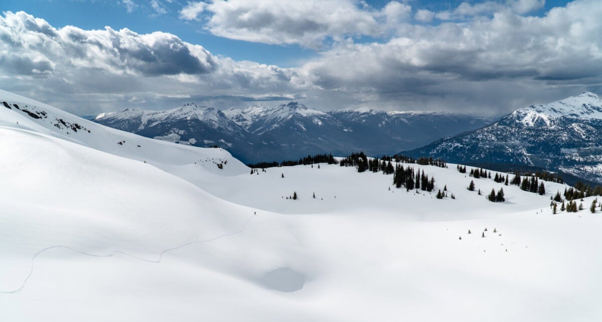 McCrae Peak ski touring near Revelstoke, BC