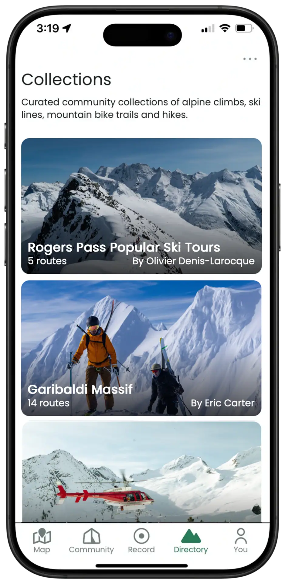 Rogers Pass collection on granite